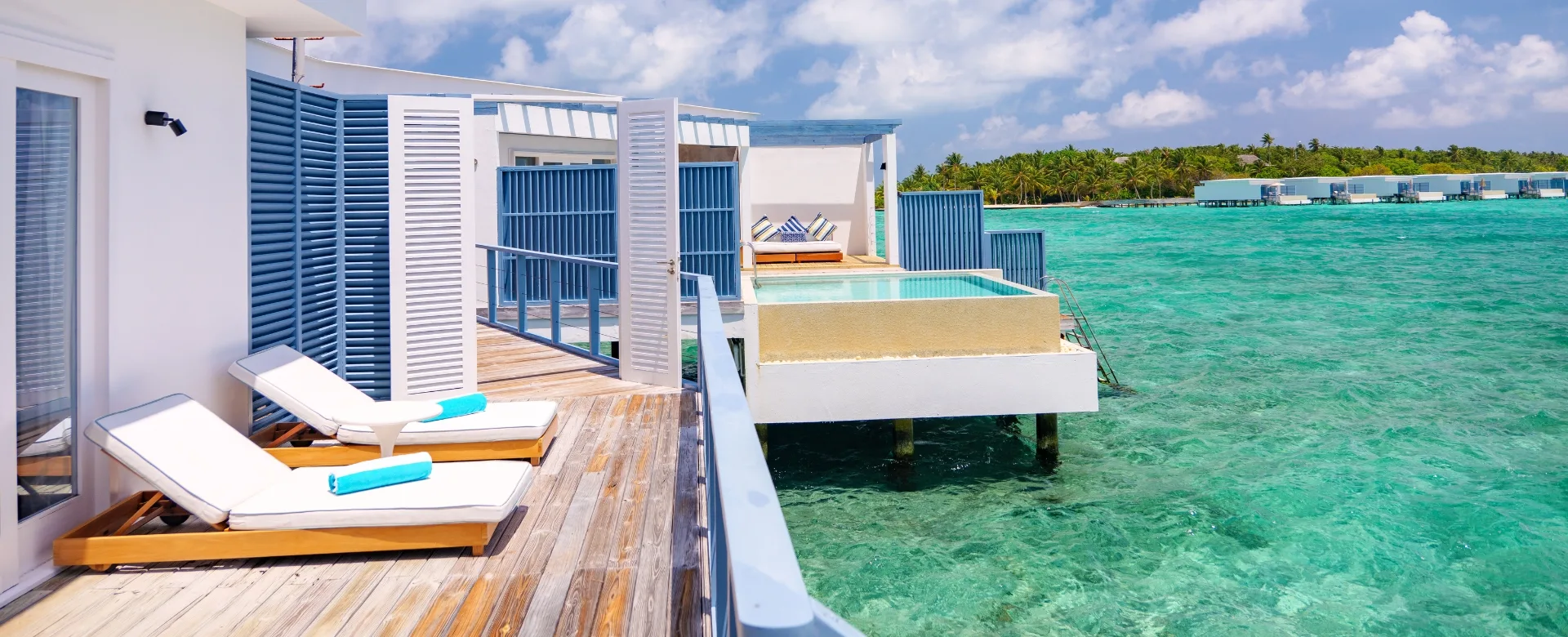 - Assemble your friends or teens around the captivating Maldives family villa for remarkable explorations. The picturesque family overwater bungalows overflow with indoor-outdoor living space opening to the majestic Indian Ocean.
- Family Water Pool 350 sqm
- Overwater
- Ocean View