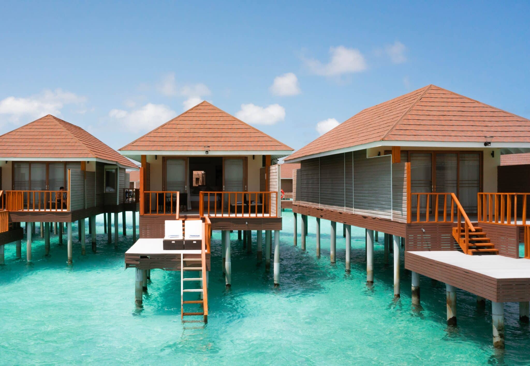 - Occupancy: 2 Adults + 2 Children (or) 3 Adults
- Villa size: 105.1 m²
- Bathroom amenities
- Cable/Satellite Television
- Ocean View
- Sunbed
- Safe
- Seating Area with chair
- Stocked Minibar
- Coffee/Tea maker
- Television
- Terrace
- Wireless Internet Connection