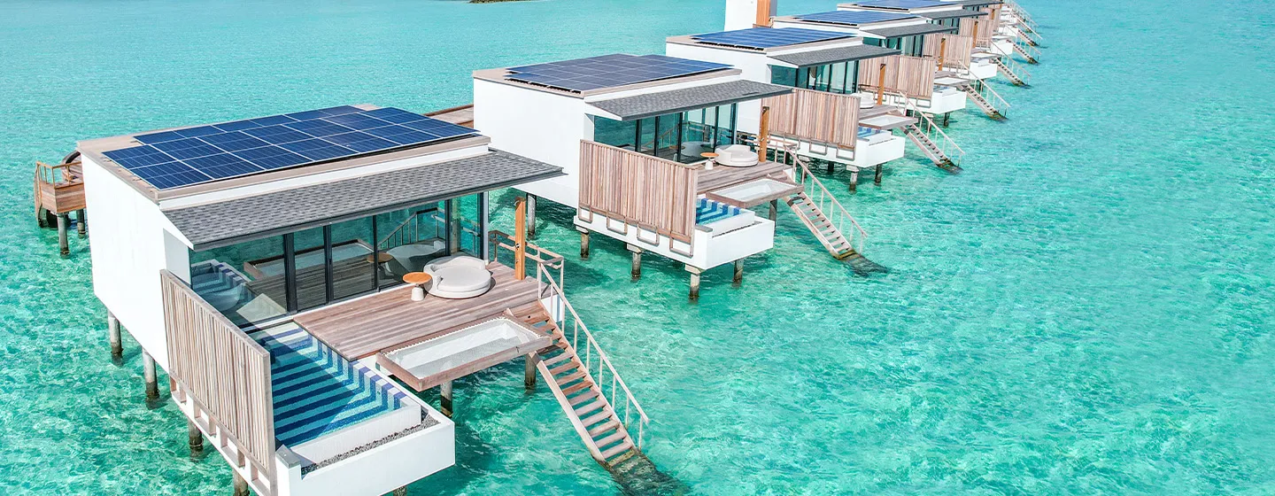 - Suspended above the turquoise waters of our lagoon, with spectacular views of the lagoon and glimpses of the city, you are just a short swim from the reef, perfect for snorkeling. Take a refreshing dip in the ocean, then relax in your elegant water-villa with a private pool.
- Avg Room Size 120 sqm / 1291 sqft
- Mattress Size King or Twin
- Room Capacity 3 guests
- View City/Lagoon