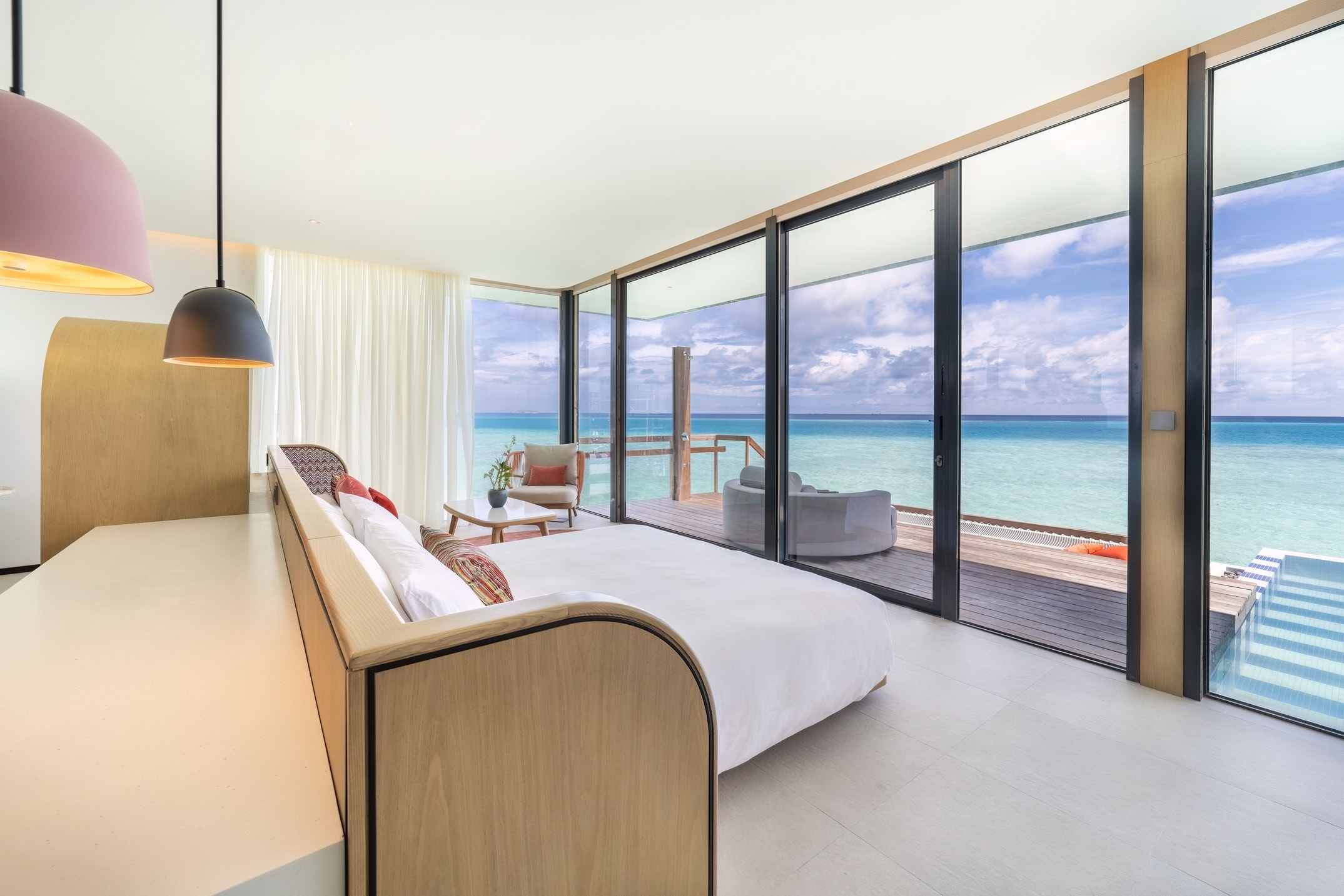 - Your own private ocean sanctuary, our Ocean Water Pool Villas offer uninterrupted sea views and elegant open-plan living.
- Avg Room Size 120 sqm / 1291 sqft
- Mattress Size King or Twin
- Room Capacity 3 guests
- View Ocean