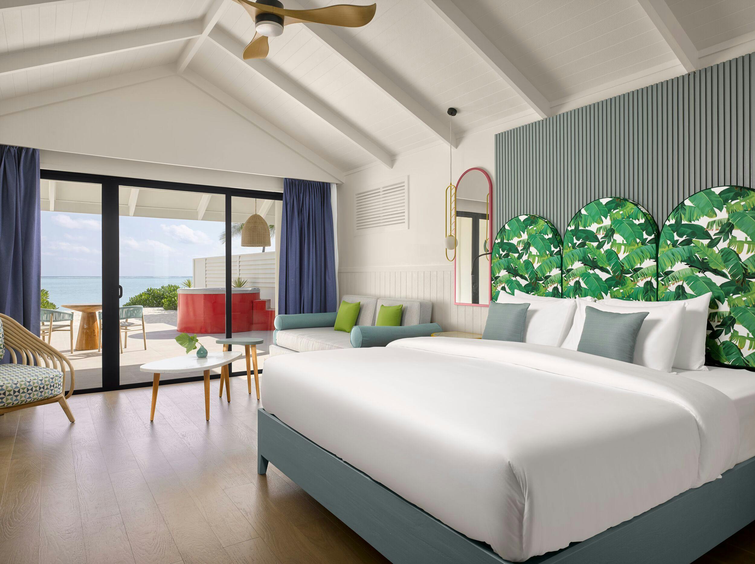 - With a private whirlpool and direct access to the ocean, these beachfront villas are tailor-made for romantic breaks in the Maldives.
- 121 square metres
- 2 adults, 1 child
- Beach access