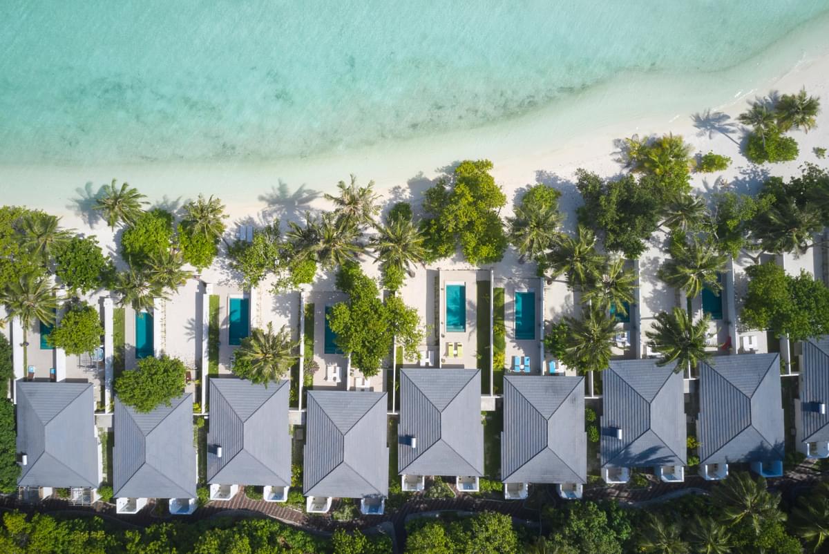 - Wake up and take a few steps from your villa to the pearlescent-white shores fringed by coconut palms and lapped by crystal-clear topaz waters that give way to a protected coral reef thriving with marine life.
- 242 square metres
- 4 adults, 2 children
- Private pool